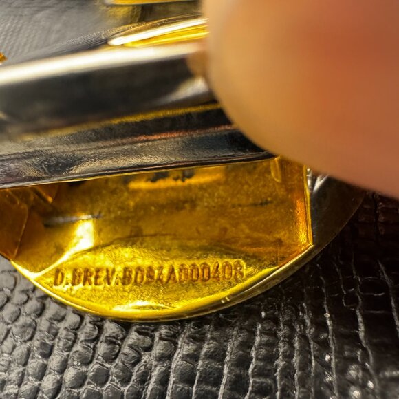 D.Brew Genuine Alligator Exotic Leather #B084A000408 Black Brown Shoulder Bag - Picture 16 of 16